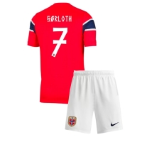 Camiseta Noruega Alexander Sorloth #7 Primera Equipación Replica Mundial 2026 para niños mangas cortas (+ Pantalones cortos)